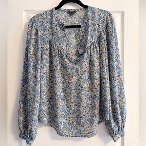RW&CO. Blue Floral Blouse